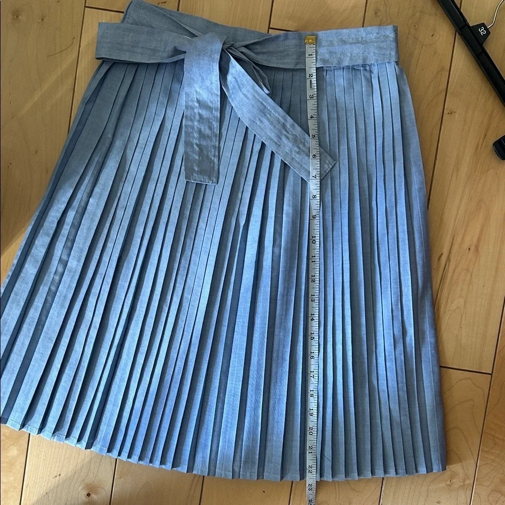 Anthropologie Lili’s Closet Pleated Blue Skirt Size M